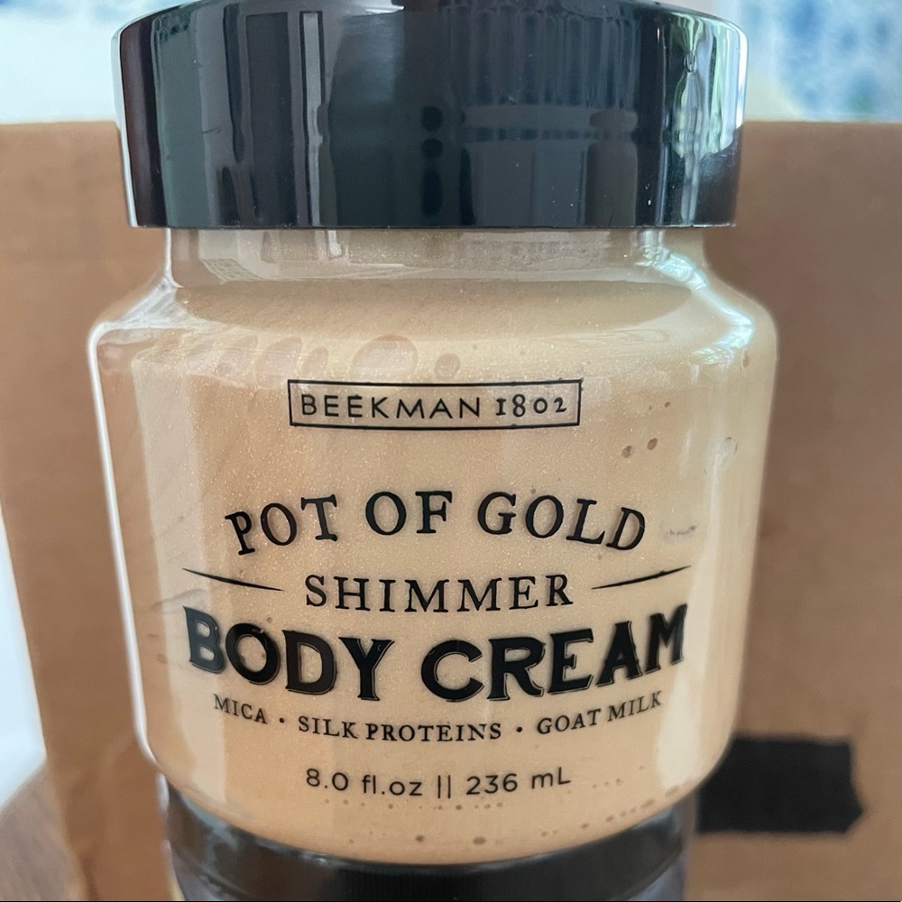 Beekman 1802 Pot of Gold Shimmer Body Cream New Sealed 8 fl oz